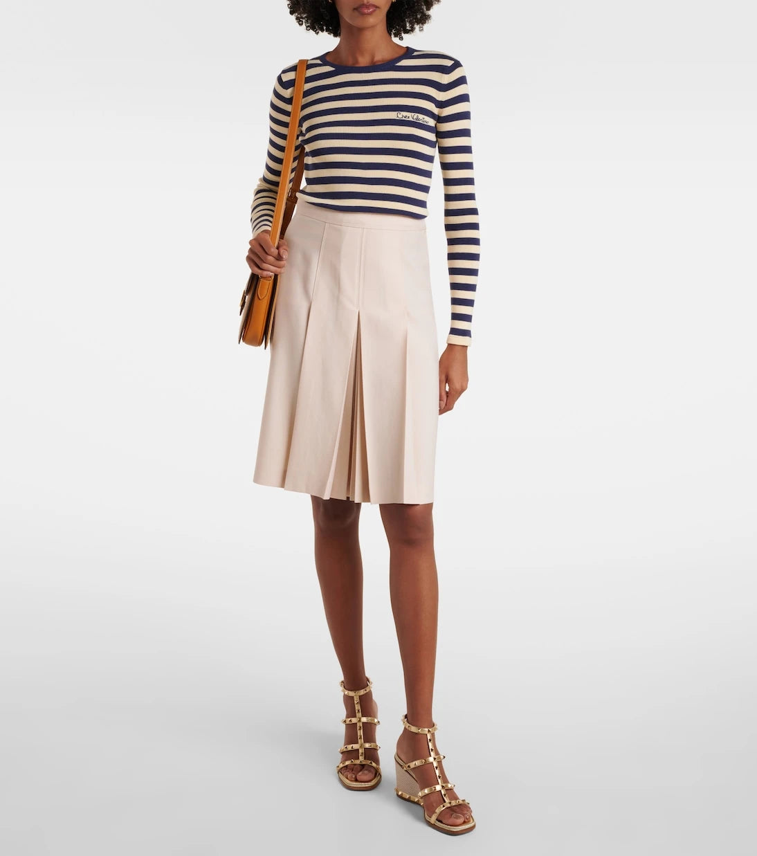 Valentino Garavani - Rockstud 80 leather espadrille wedges