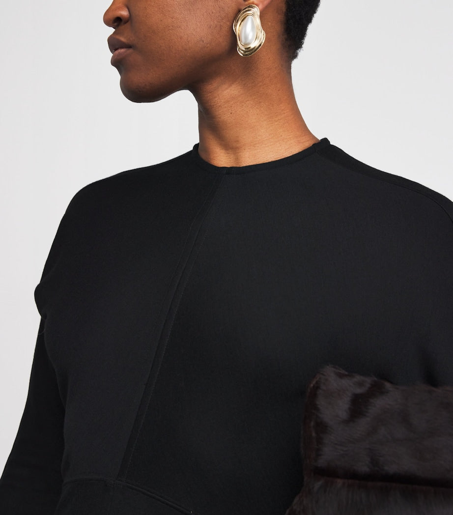 Joseph Black Jersey Midi Dress