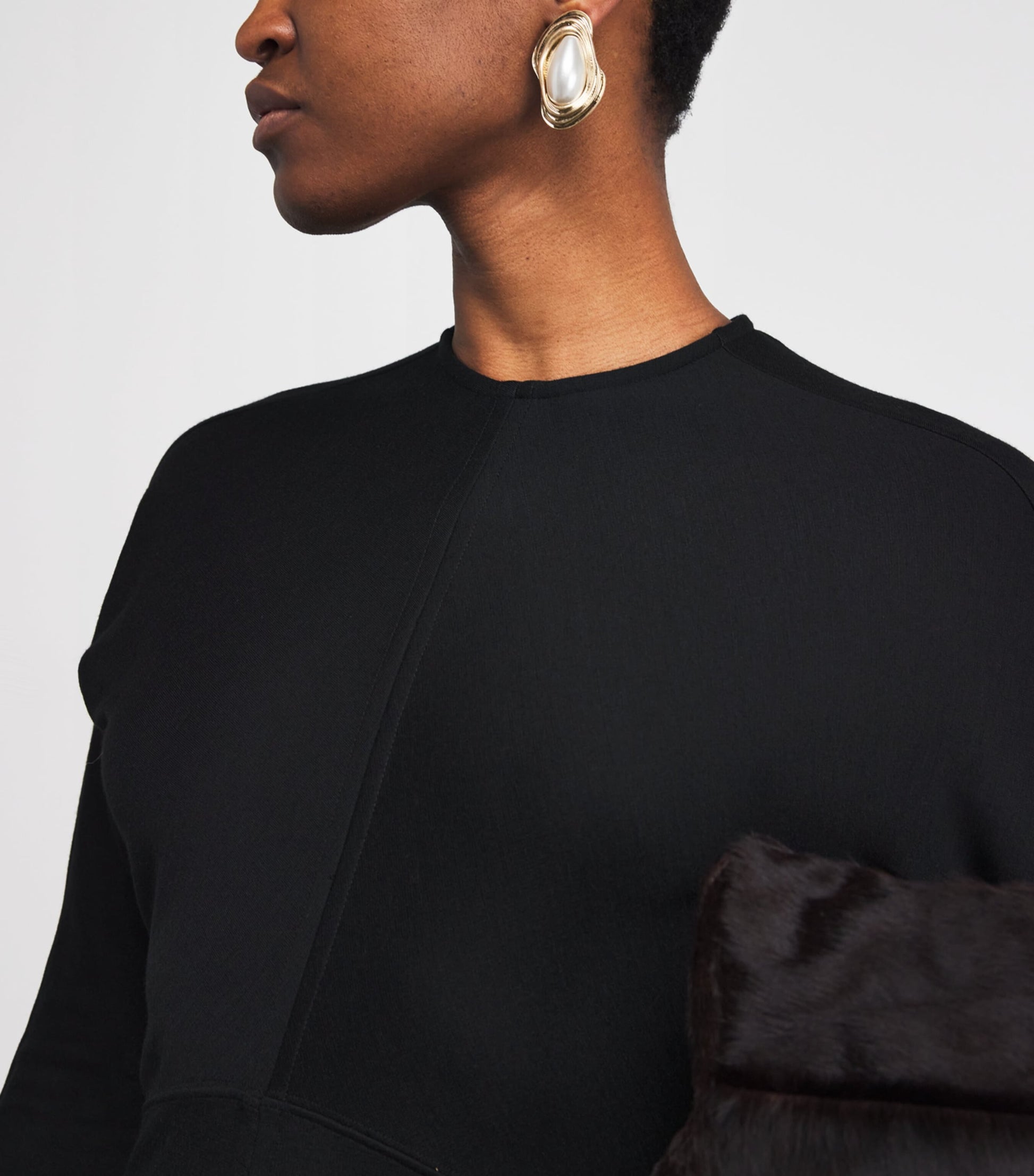 Joseph Black Jersey Midi Dress