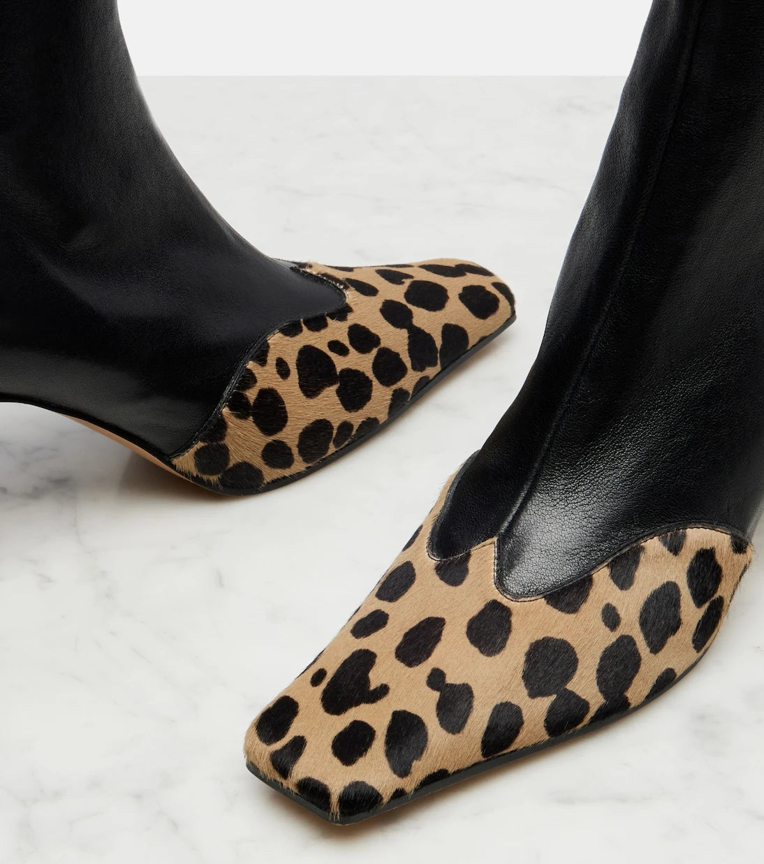 Khaite - Nevada 85 leather ankle boots