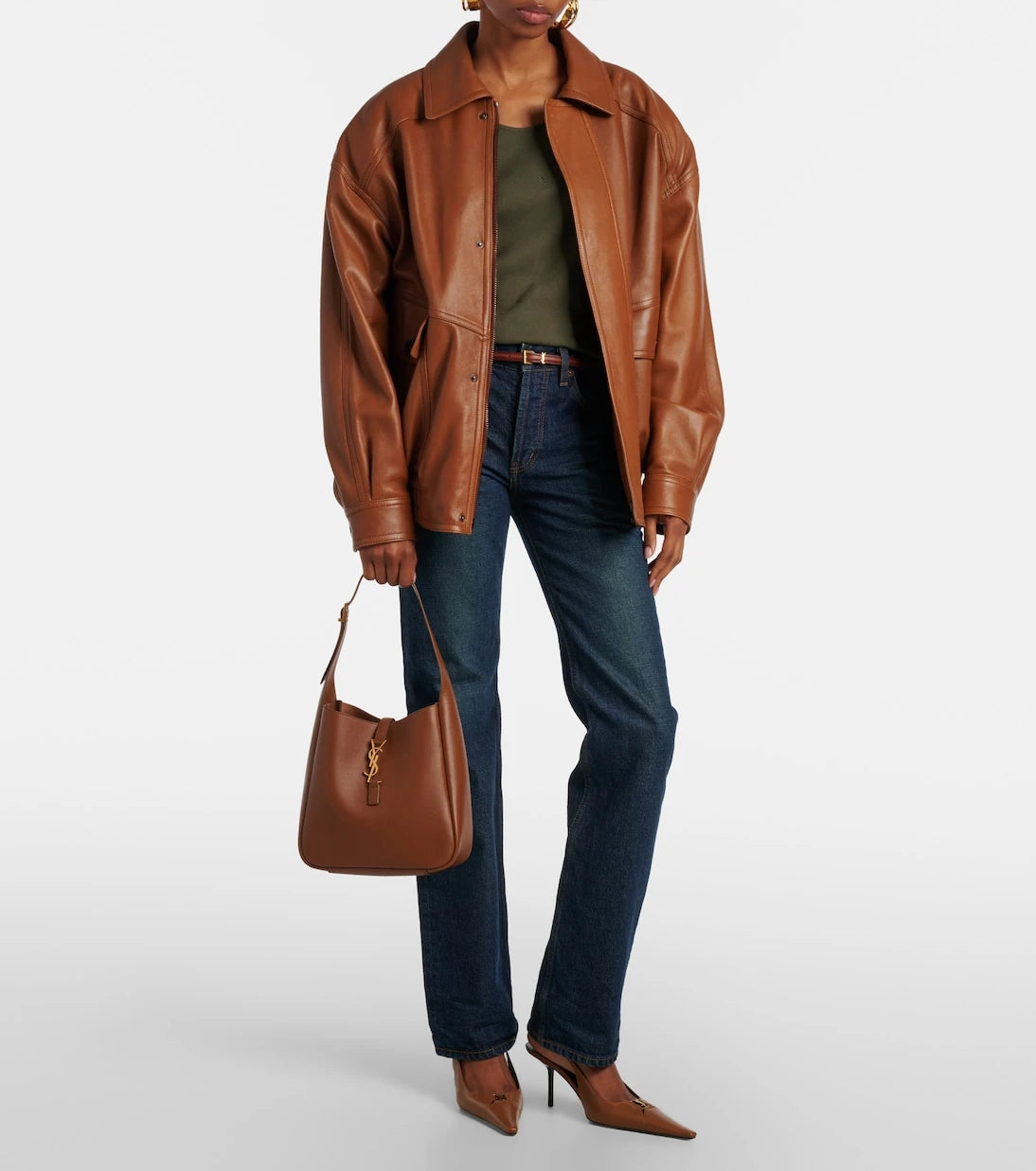 Saint Laurent - Le 5 à 7 Small leather tote bag