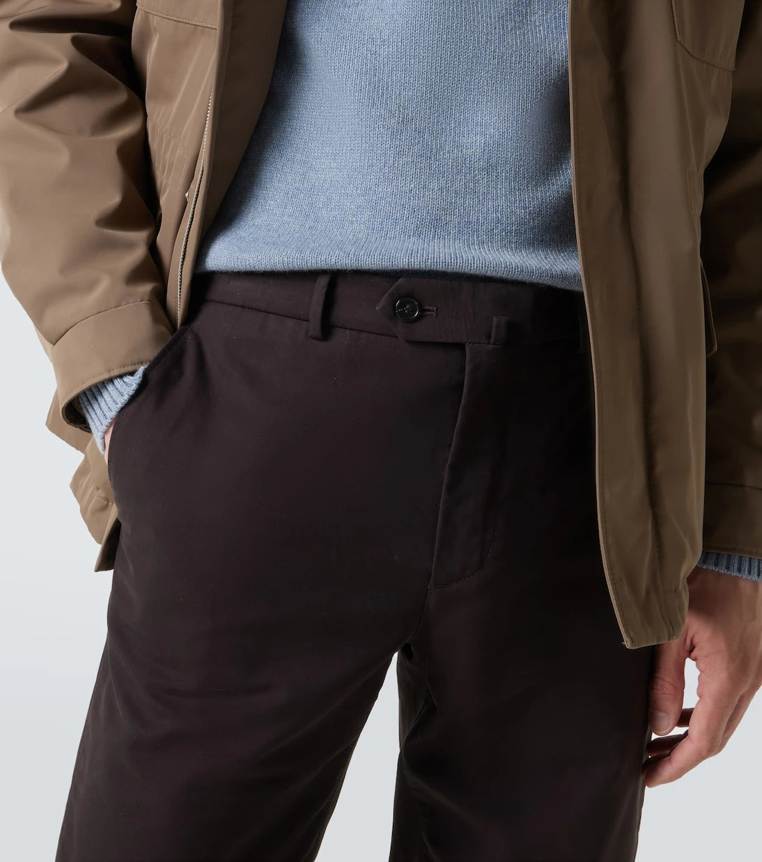 Loro Piana - بنطال تشينو كارلو من مزيج القطن