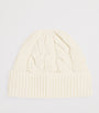 Ivory Wool-Blend Polo Bear Beanie