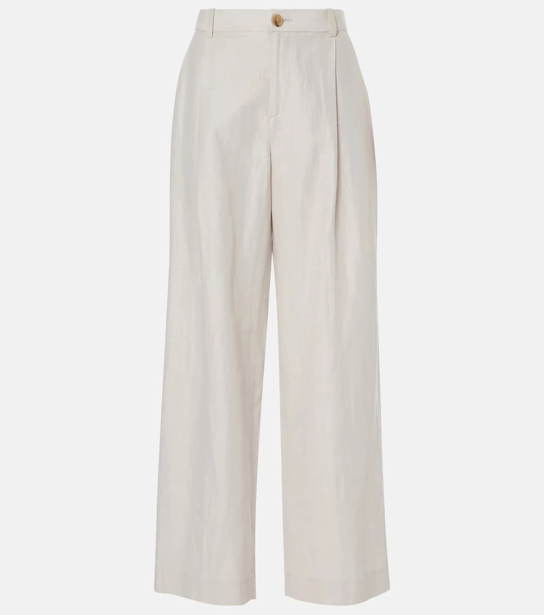 Vince - High-rise cotton-blend wide-leg pants