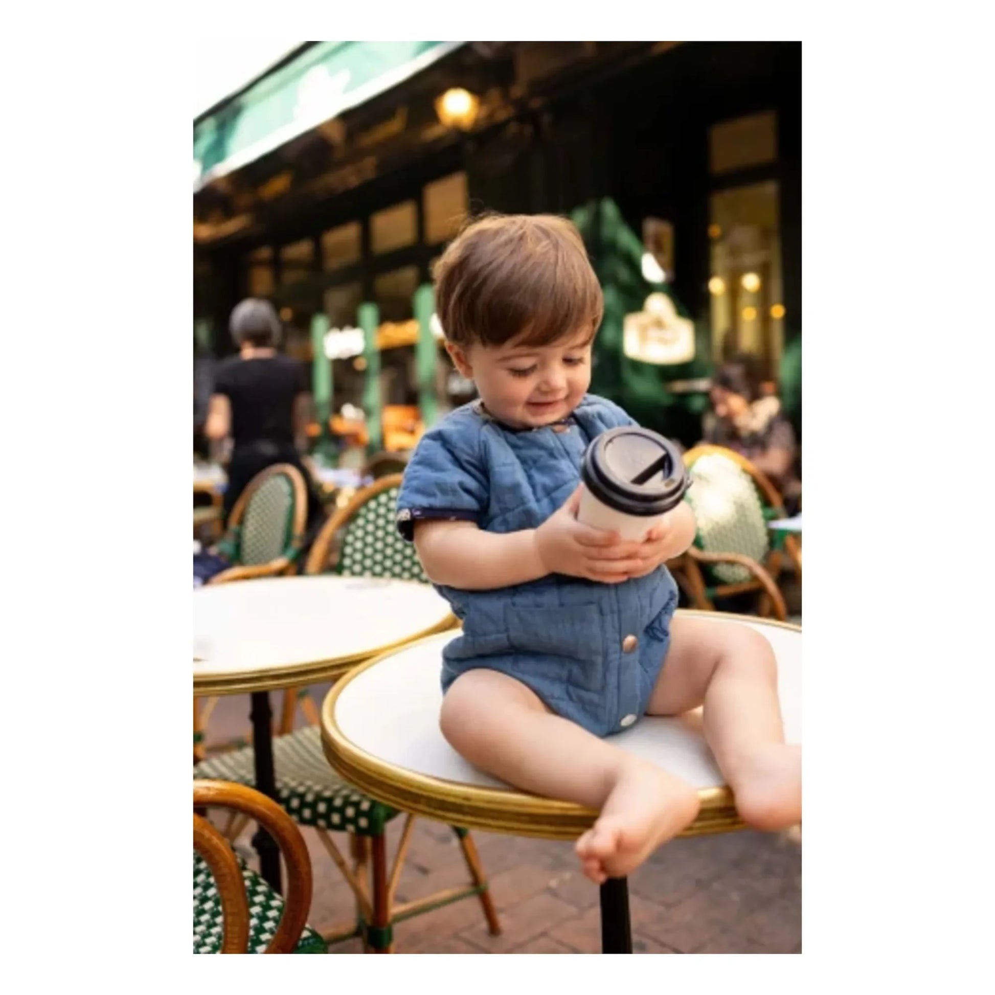Apaches - Dadi Chambray romper  | Blue
