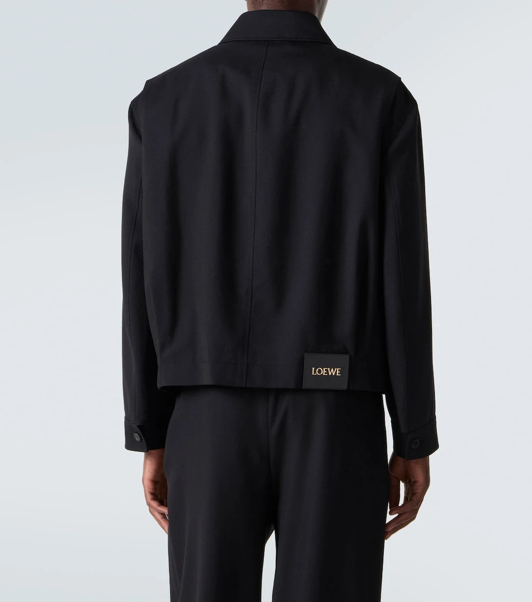 Loewe - Belted leather-trimmed wool blouson