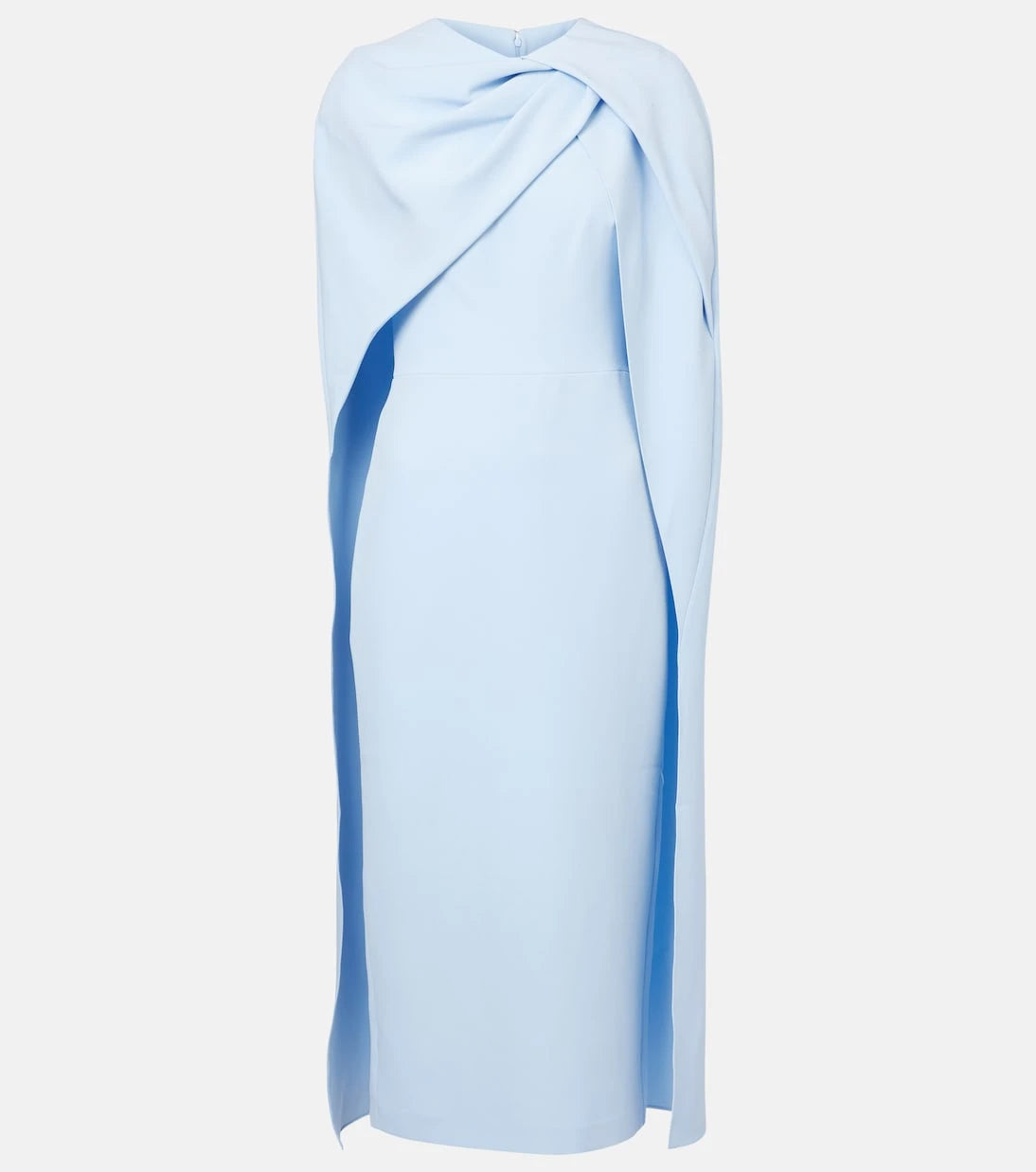 Safiyaa - Oria caped crêpe cocktail dress