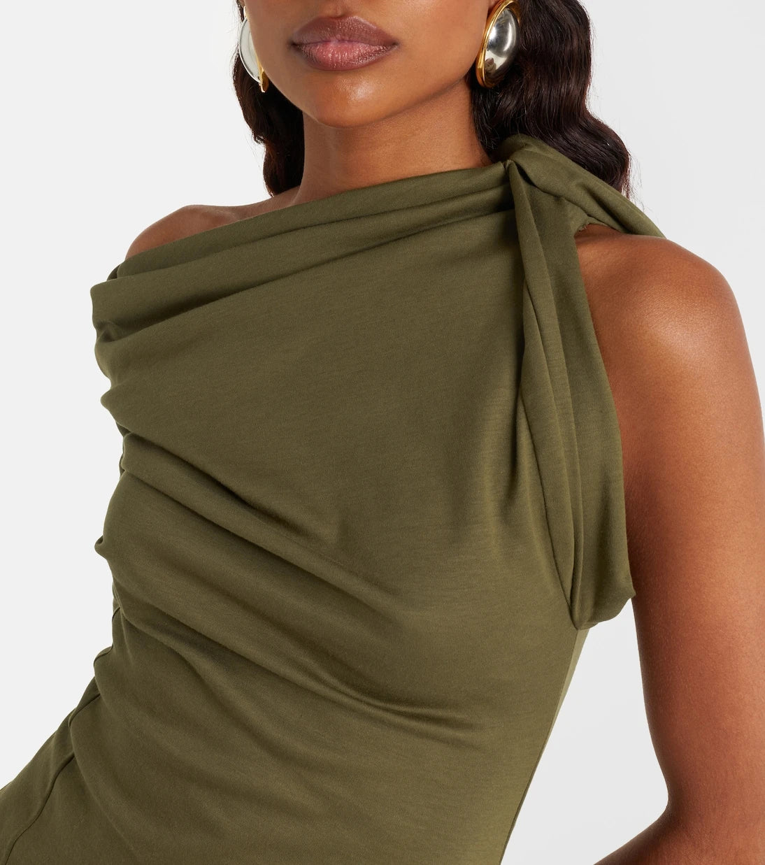 Jacquemus - Draped cotton and silk minidress