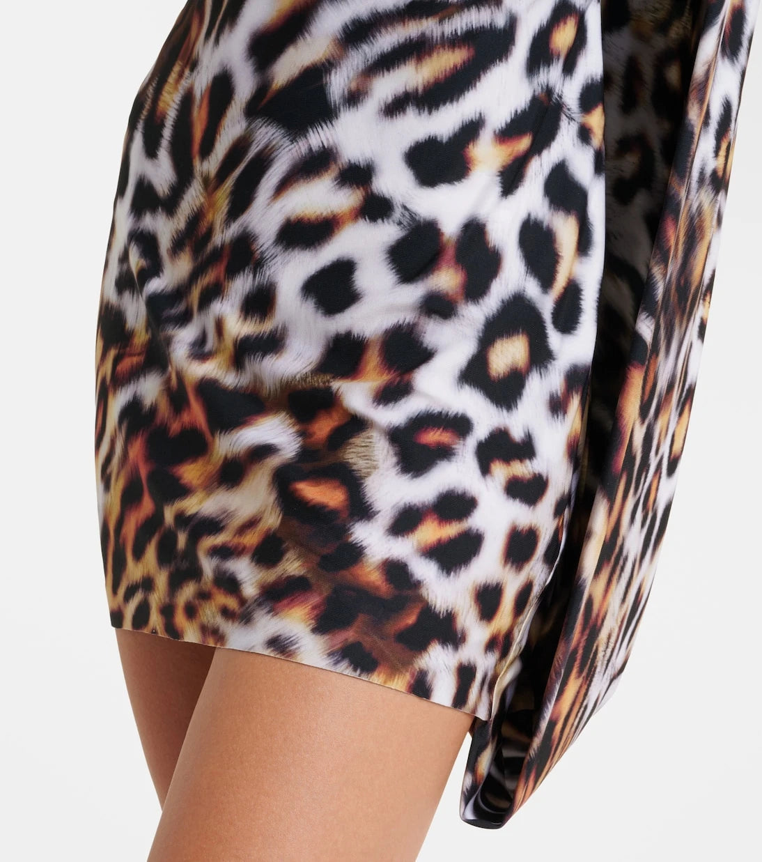 Norma Kamali - Leopard-print jersey minidress