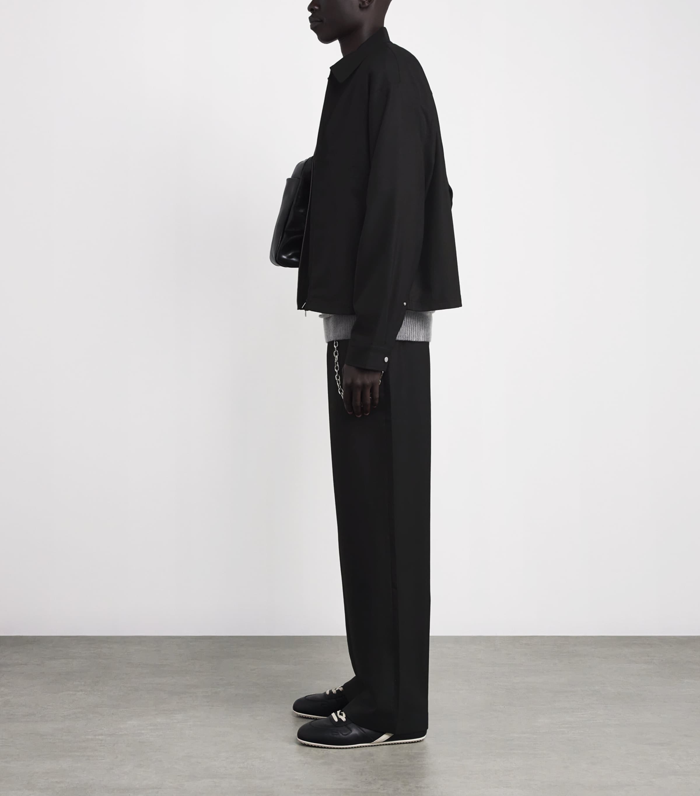 Represent Black Zip-Up Overshirt