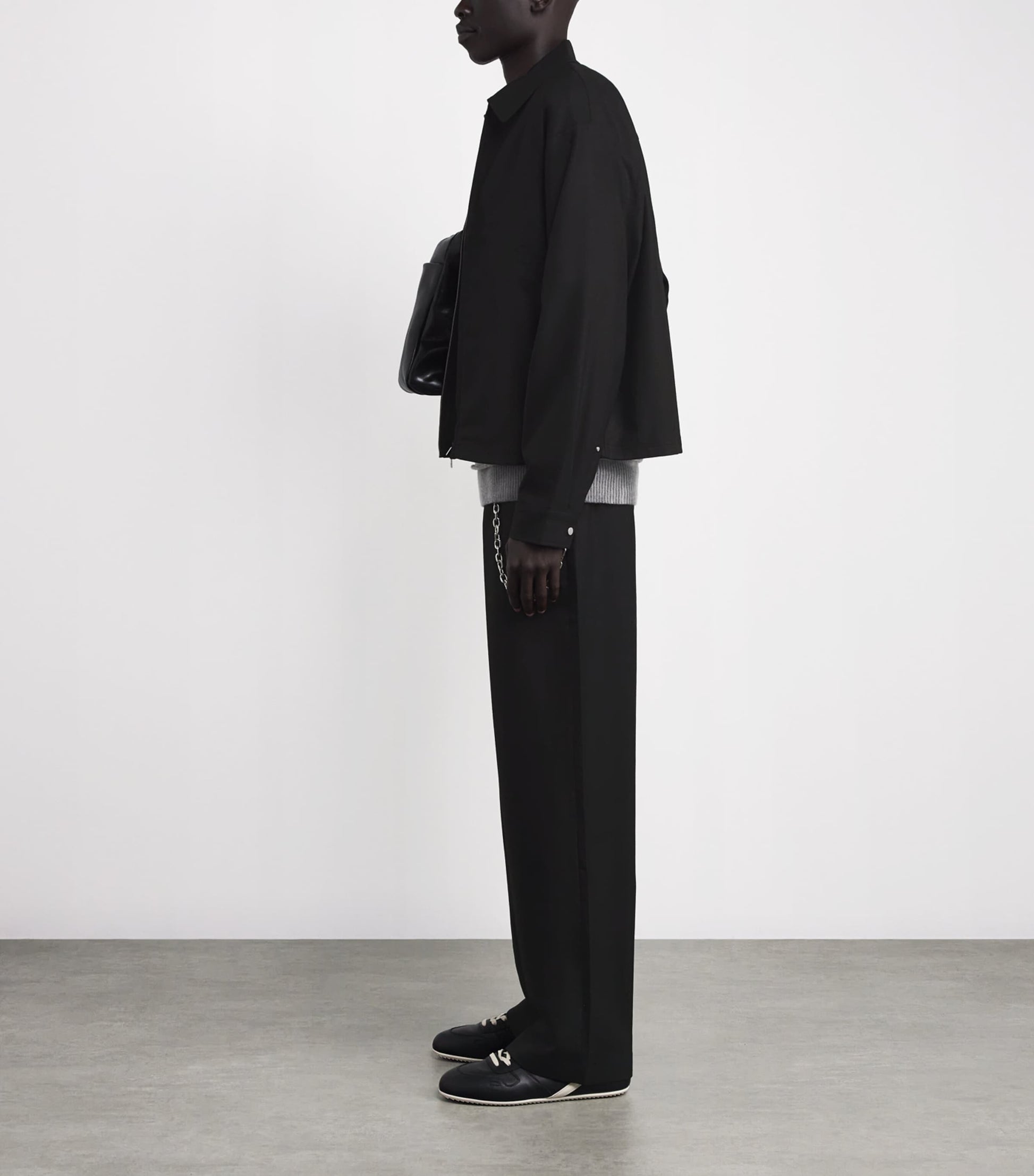 Represent Black Zip-Up Overshirt