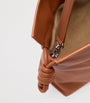 Mini Leather Flamenco Clutch Shoulder Bag SQUIRREL