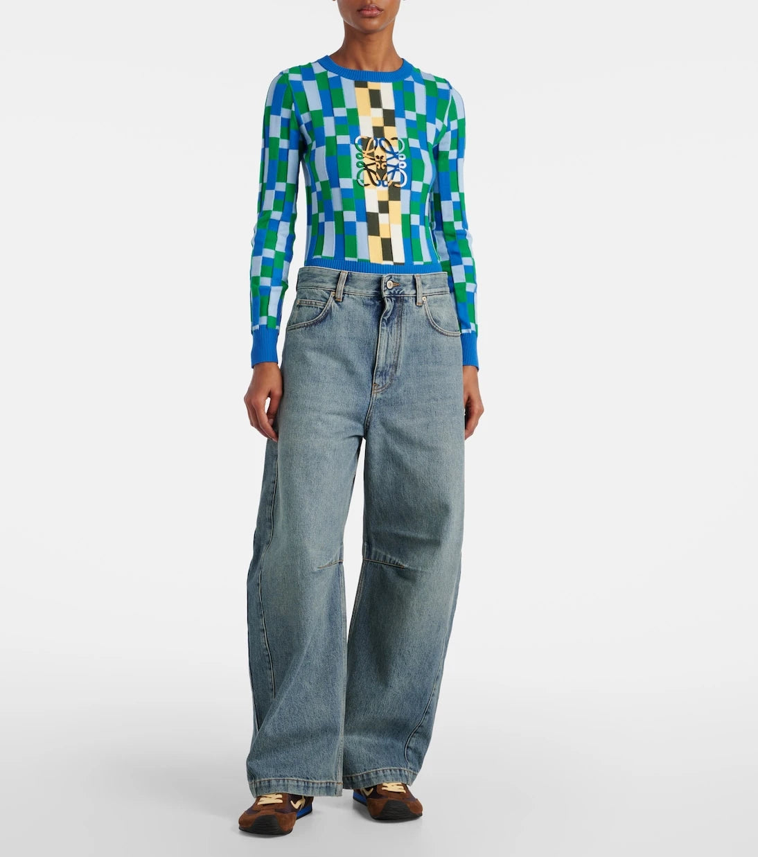 Loewe - Anagram barrel-leg jeans