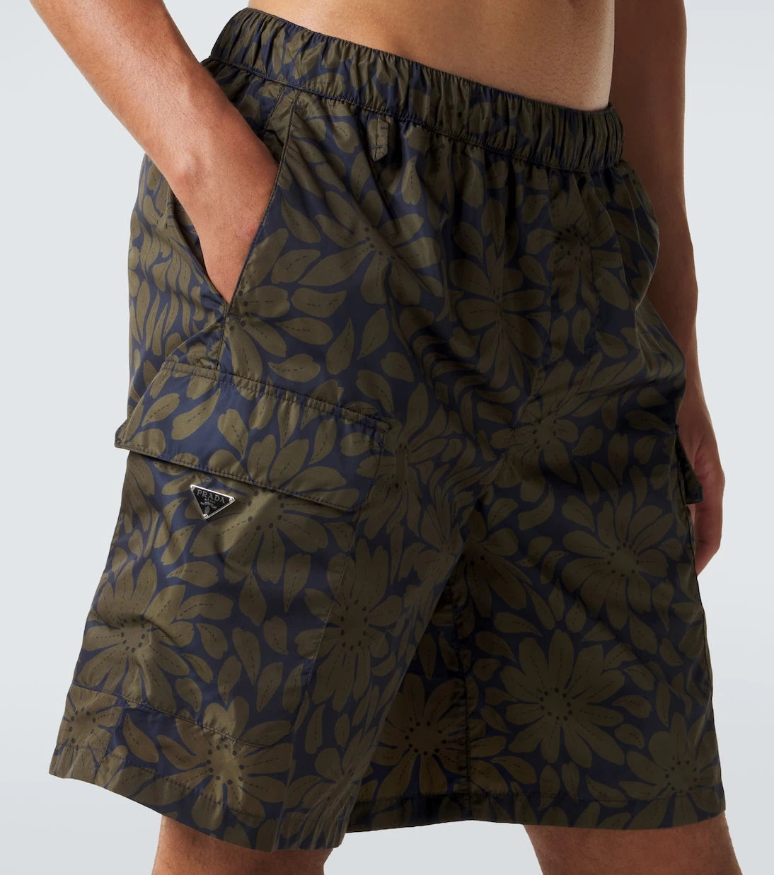 Prada - Re-Nylon floral swim trunks