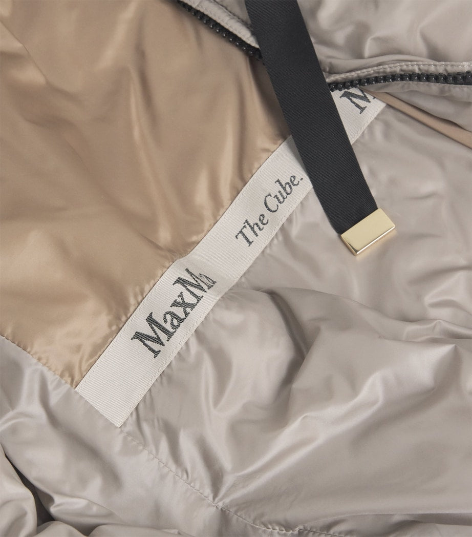 Max Mara Grey The Cube Hooded Puffer Jacket
