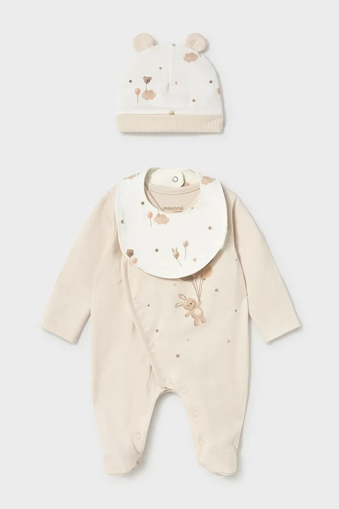 Mayoral Newborn pamuk ve elastanlı bebek uyku tulumu