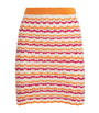 ESCVDO Orange Crochet Wayra Mini Skirt