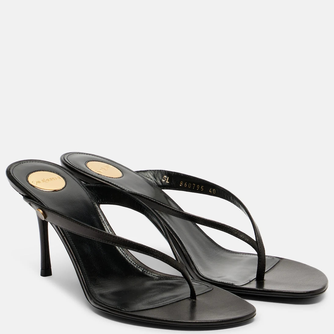 Saint Laurent - Sue leather thong sandals