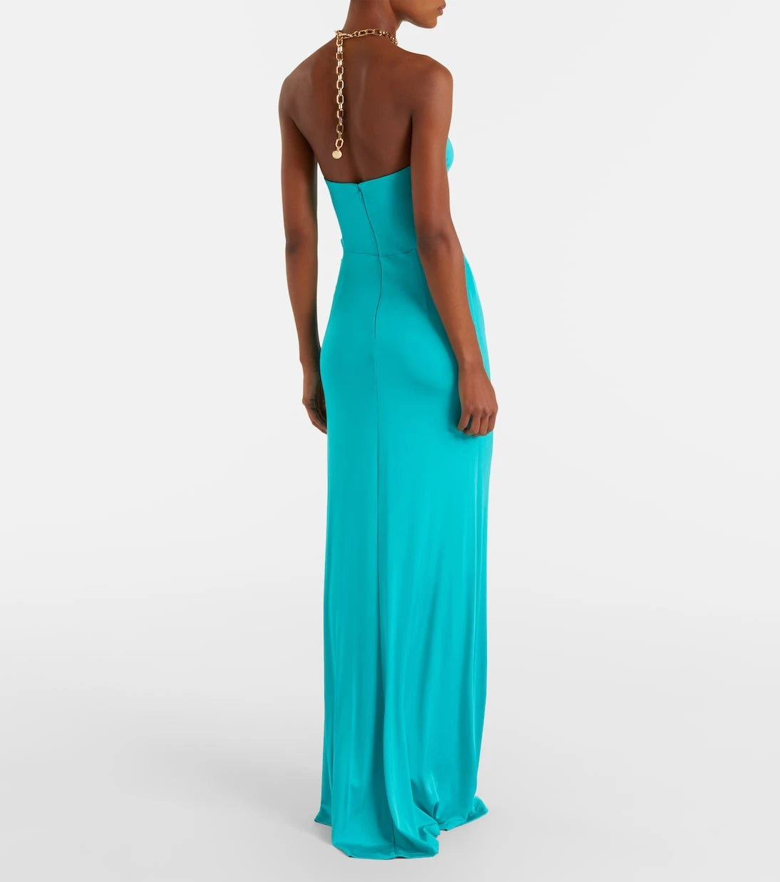 Carolina Herrera - Halterneck ruched jersey gown