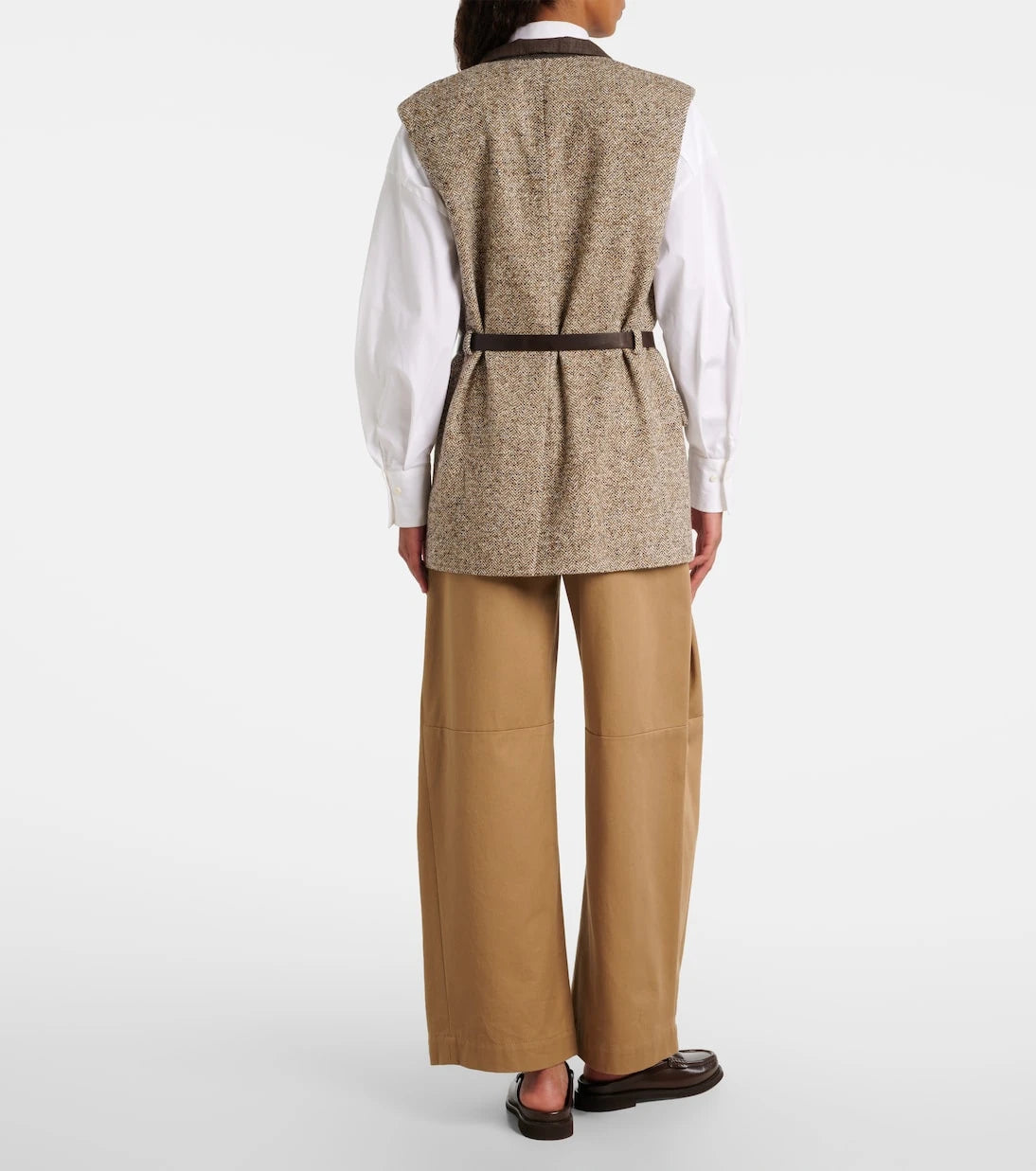 Brunello Cucinelli - Belted wool and silk-blend vest