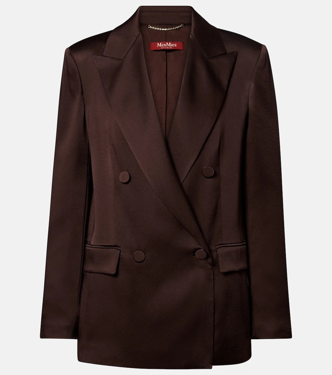 Max Mara - Arca double-breasted satin blazer