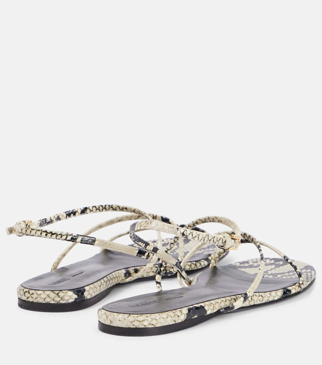 Khaite - Loop snake-effect leather sandals