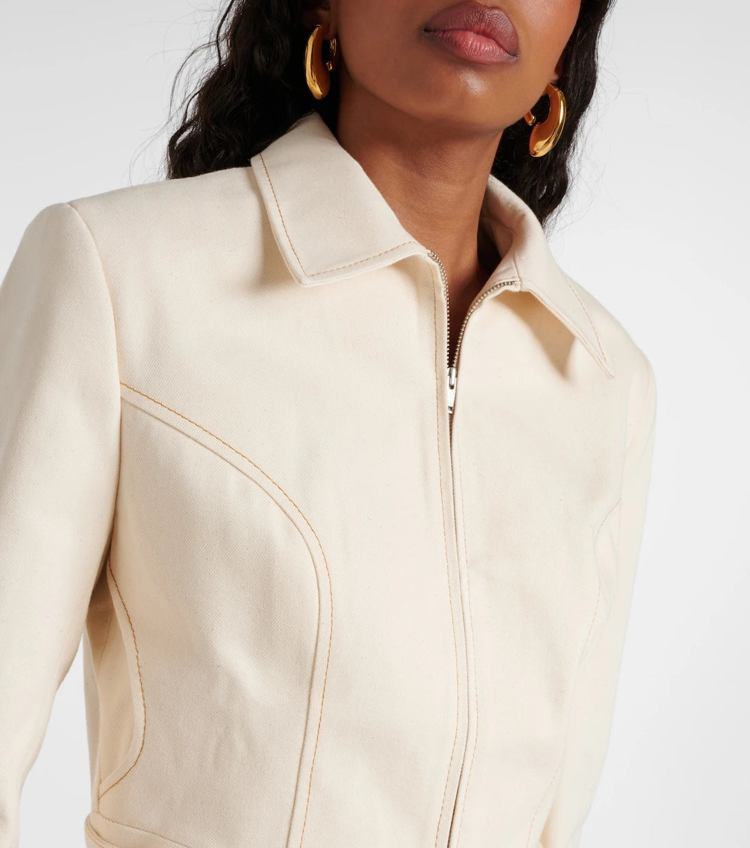 Aya Muse - Tuxis cropped denim jacket