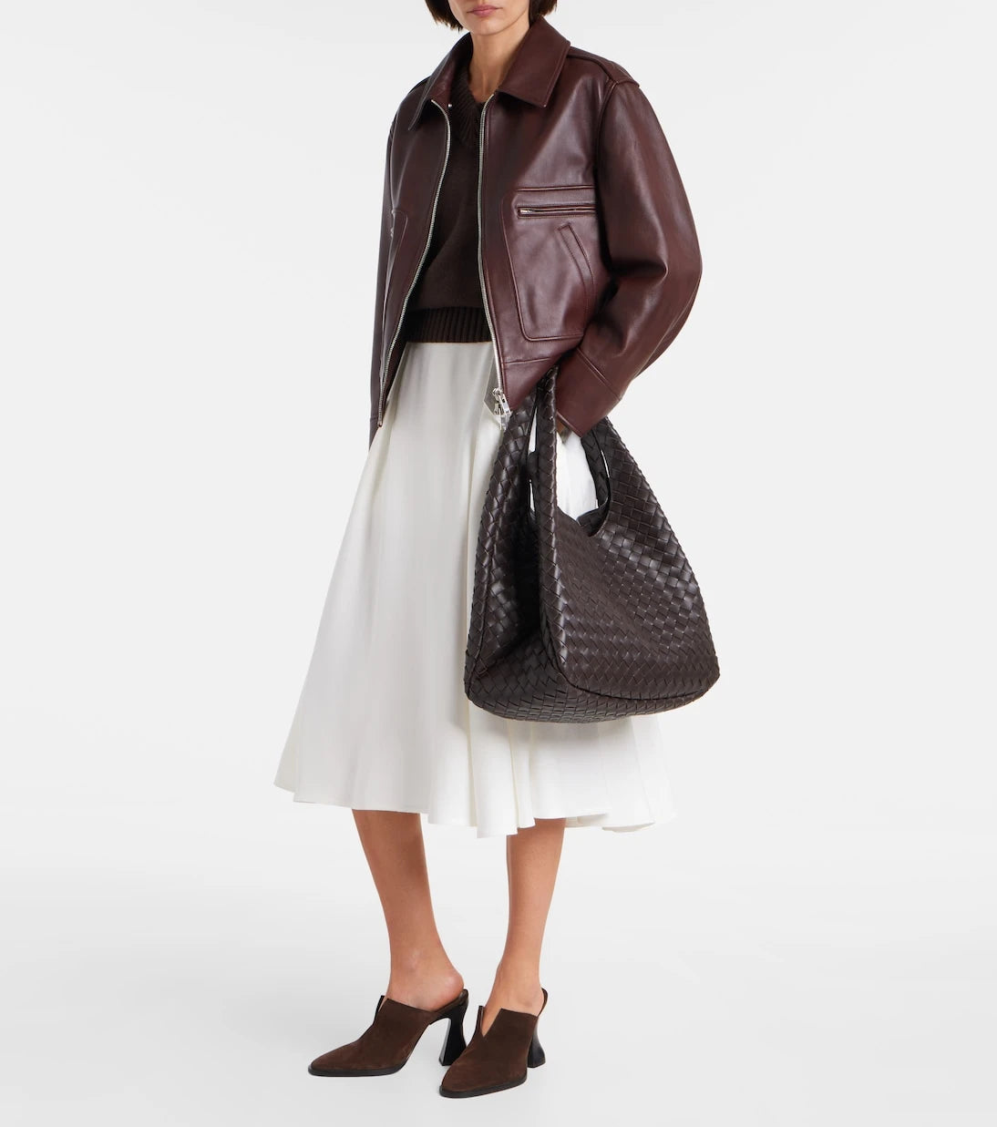 Bottega Veneta - Campana Large leather shoulder bag