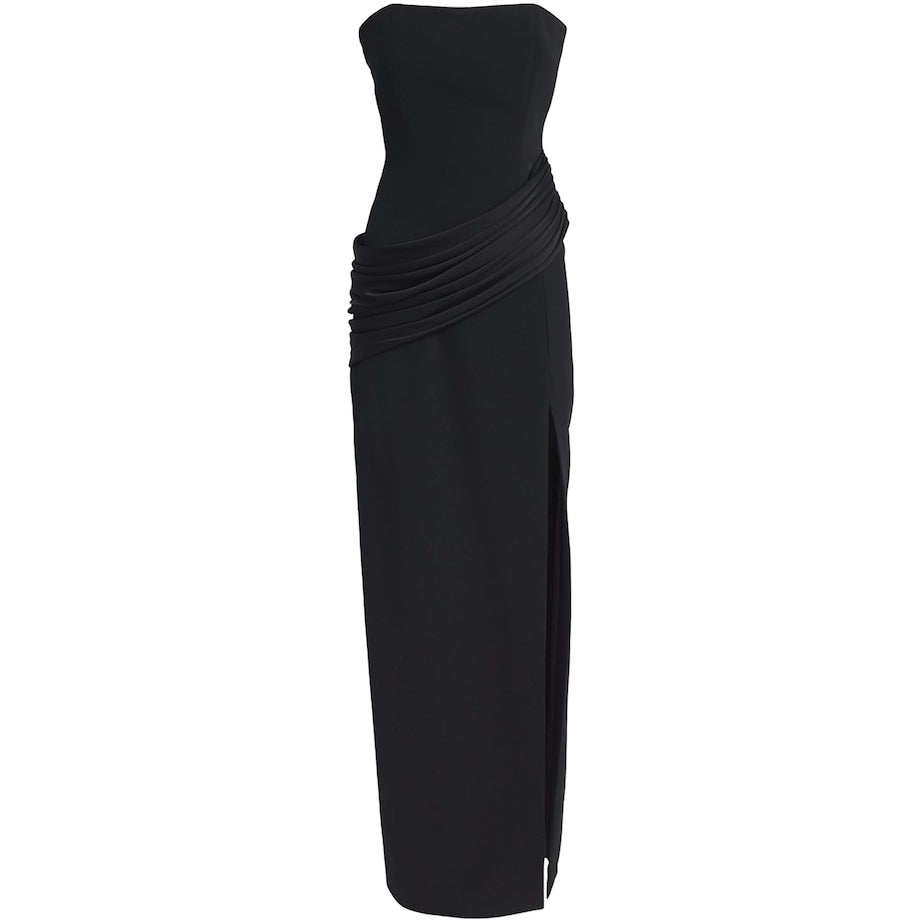 Sabina Bilenko Black Strapless Sage Gown