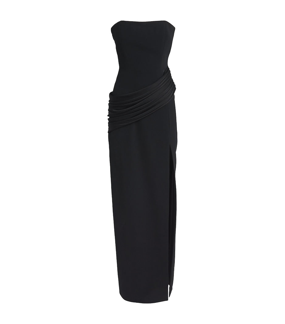 Sabina Bilenko Black Strapless Sage Gown