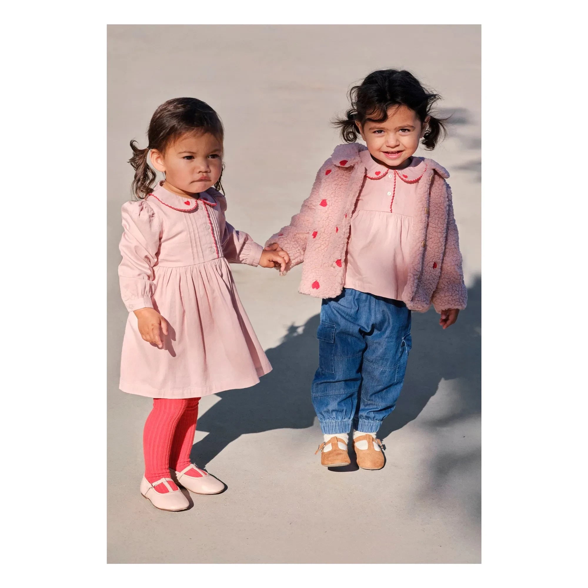 Molo - Blouse Edie Collar Hearts Organic Cotton | Powder pink