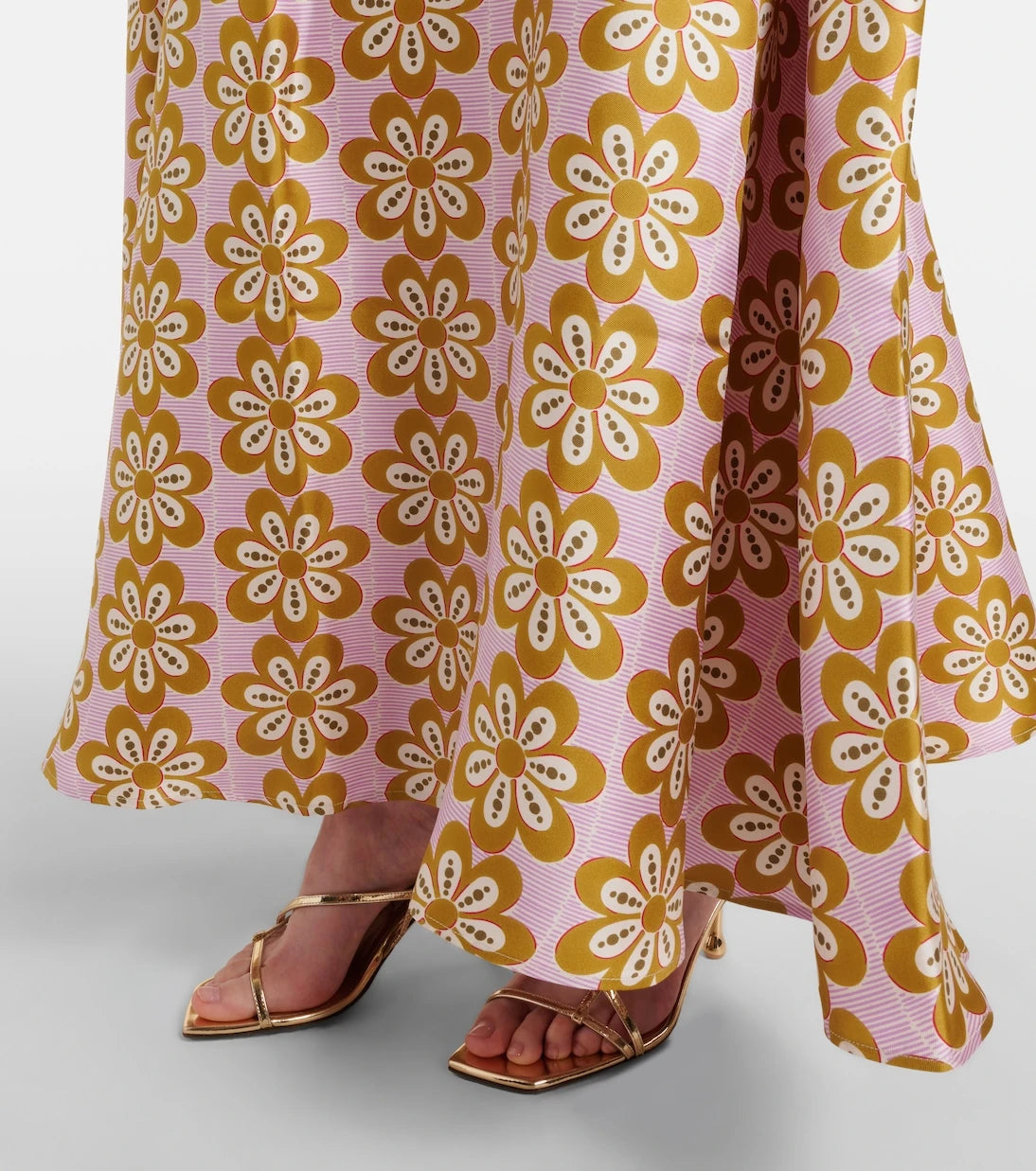 La DoubleJ - Muumuu printed silk twill maxi dress