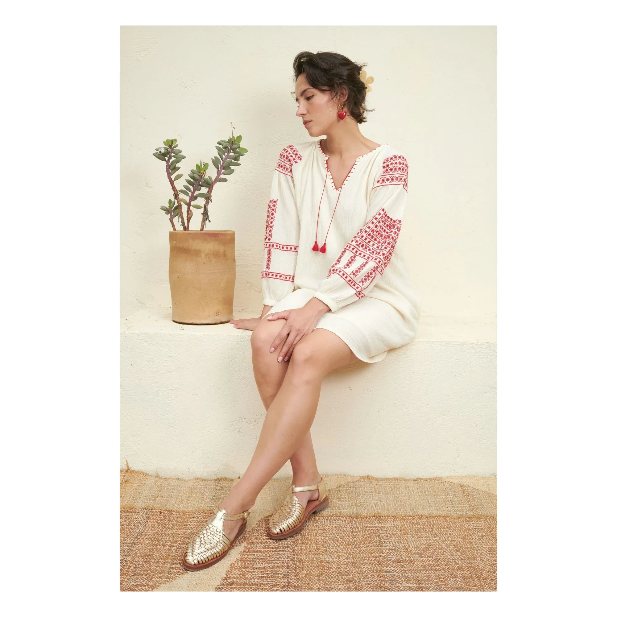Mapache - Peonia Metallic Sandals | Champagne