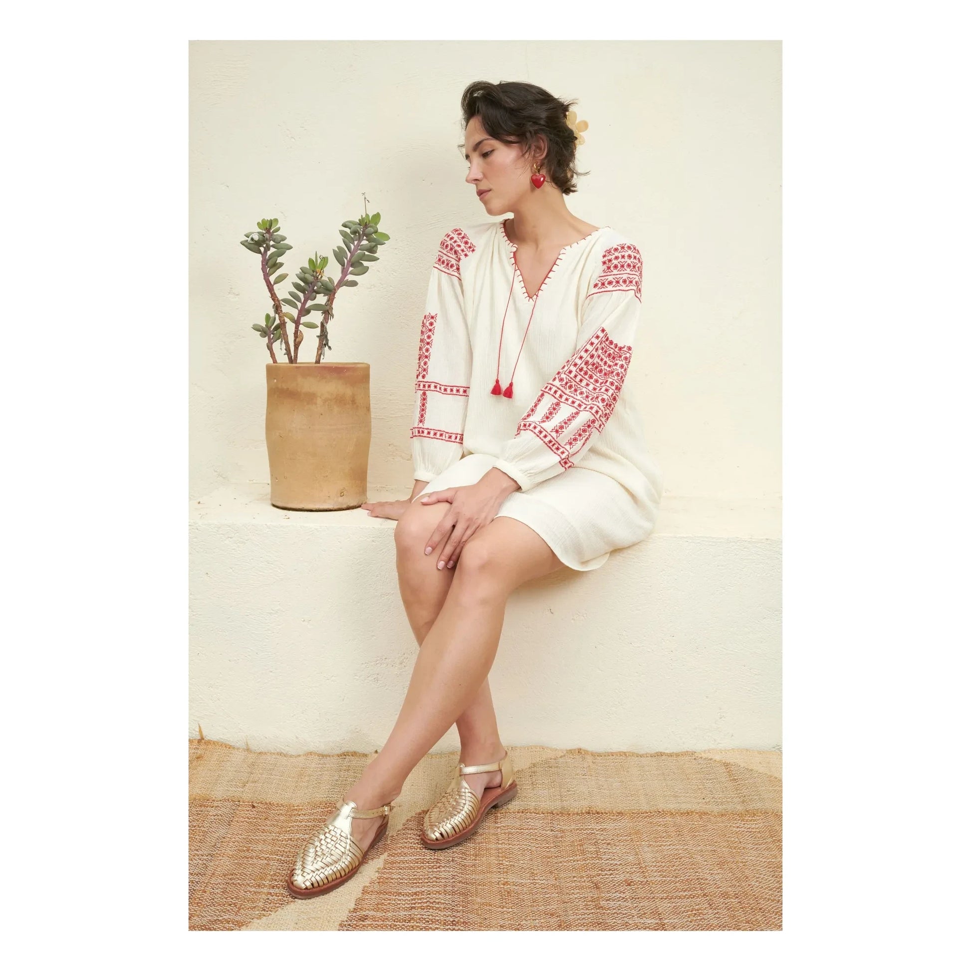 Mapache - Peonia Metallic Sandals | Champagne