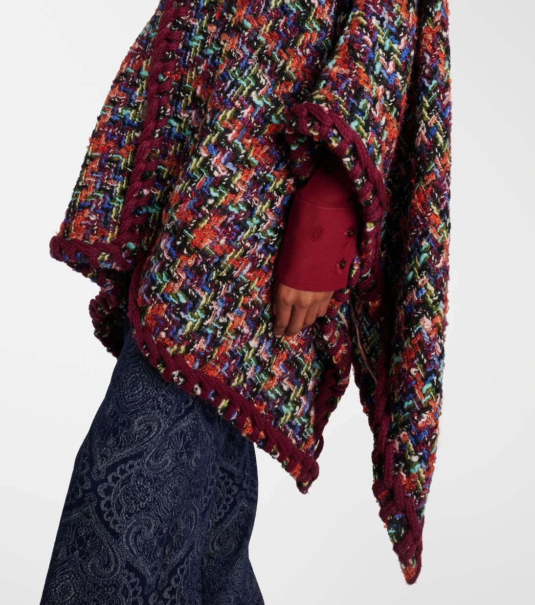 Etro - كاب من مزيج صوف الموهير والقطن التويد