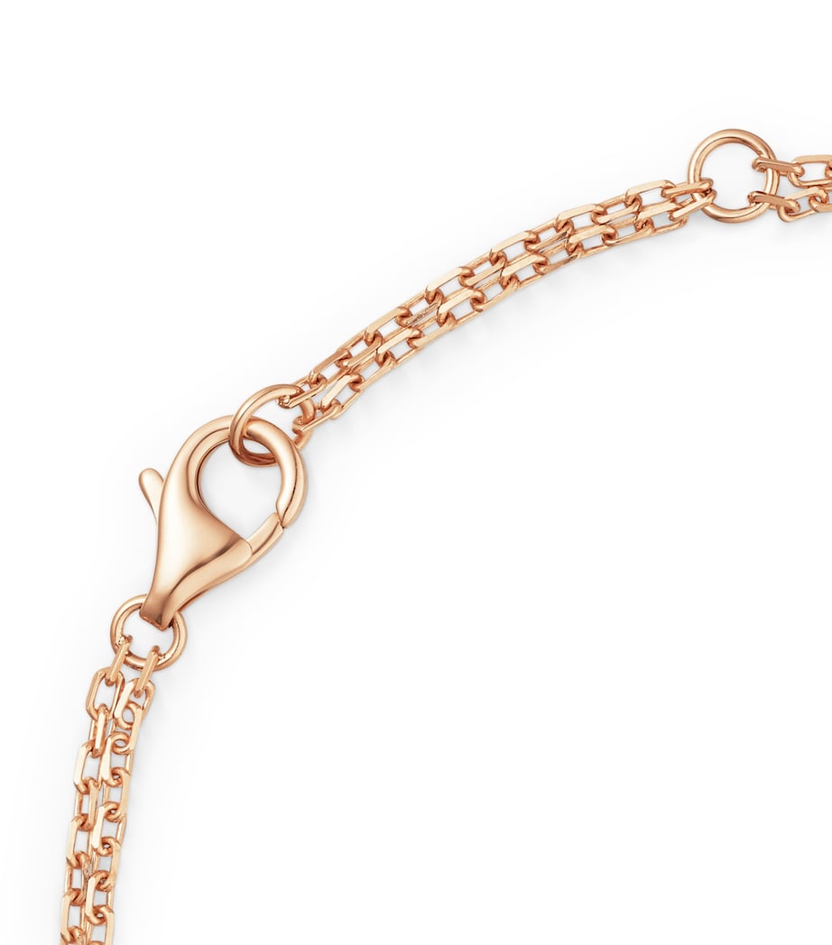 Rose Gold and Diamond LOVE Chain Bracelet