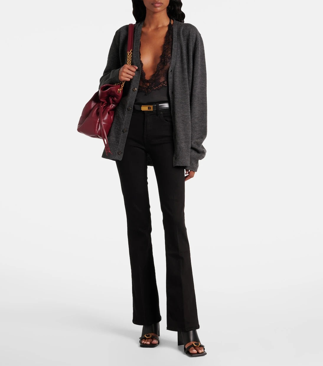 7 For All Mankind - بنطلون جينز بقصة البوت كت متوسط الارتفاع بتقنية B(AIR)