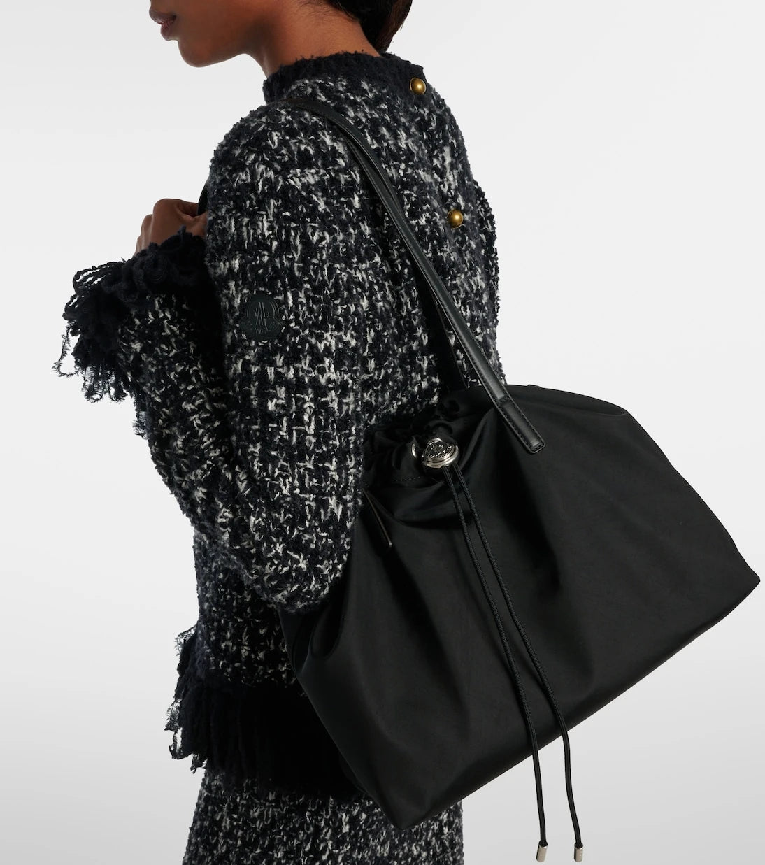 Moncler - New Trick leather-trimmed tote bag
