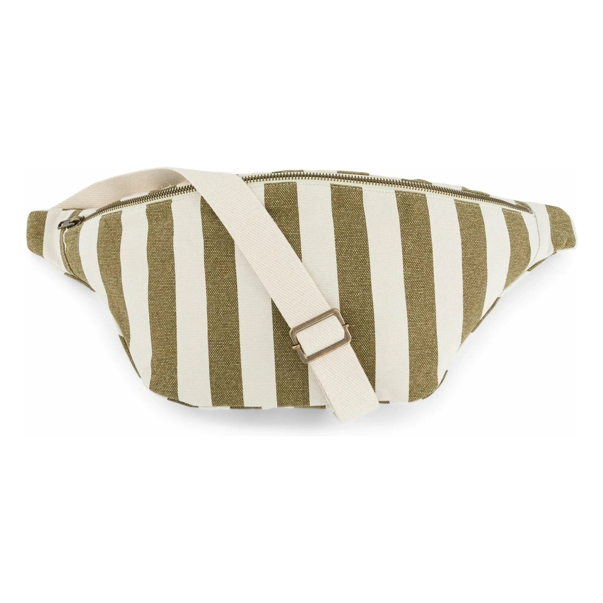 Rose in April - Striped fanny pack | Olive