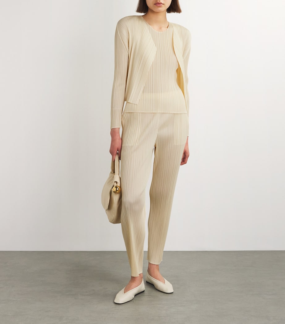 Pleats Please Issey Miyake Beige New Colorful Basics Tank Top