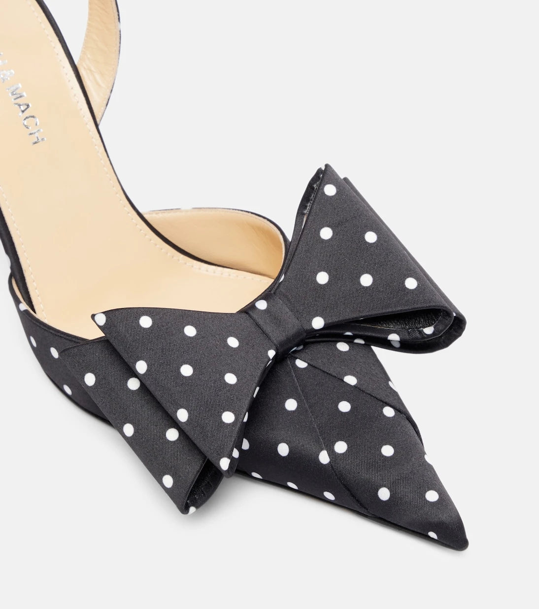 Mach & Mach - Le Cadeau 85 polka-dot satin pumps