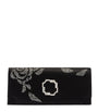 Malone Souliers Black Satin Embellished Vivien Clutch Bag