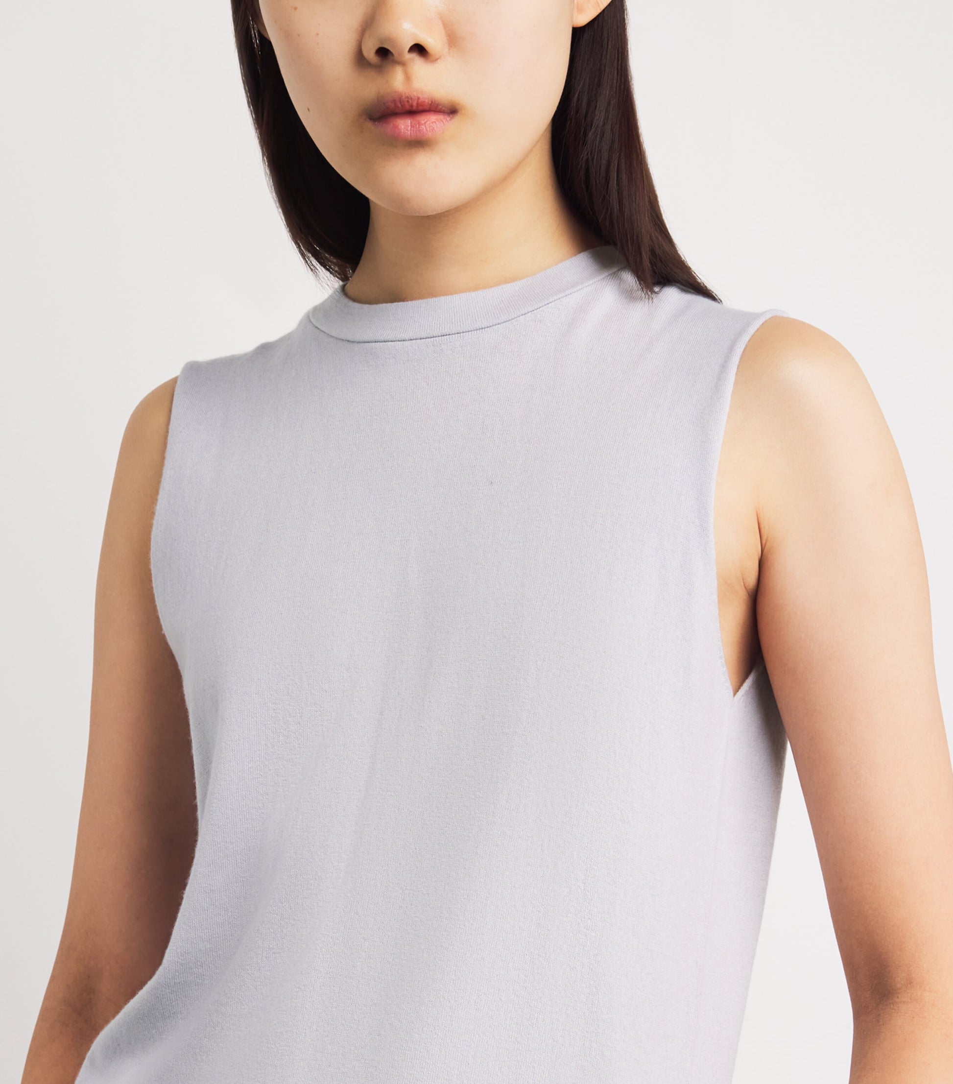 Extreme Cashmere Blue Cotton-Cashmere No.421 Player Tank Top