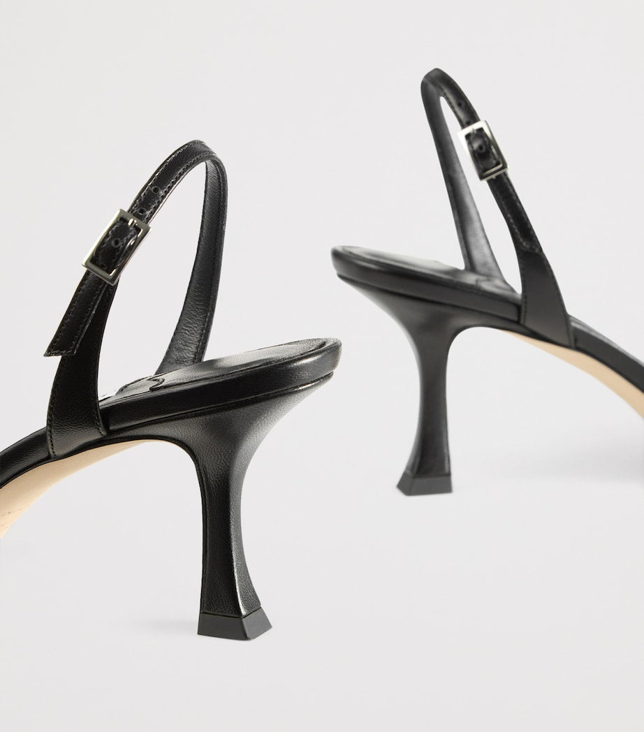 Black Elsy 70 Leather Heeled Sandals