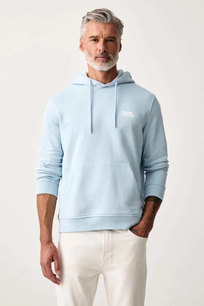 Karl Lagerfeld kapüşonlu erkek pamuklu sweatshirt
