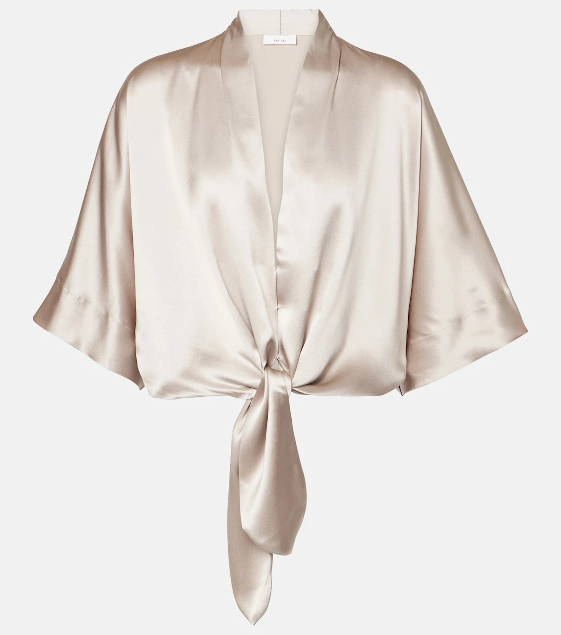 The Sei - Gathered silk satin blouse