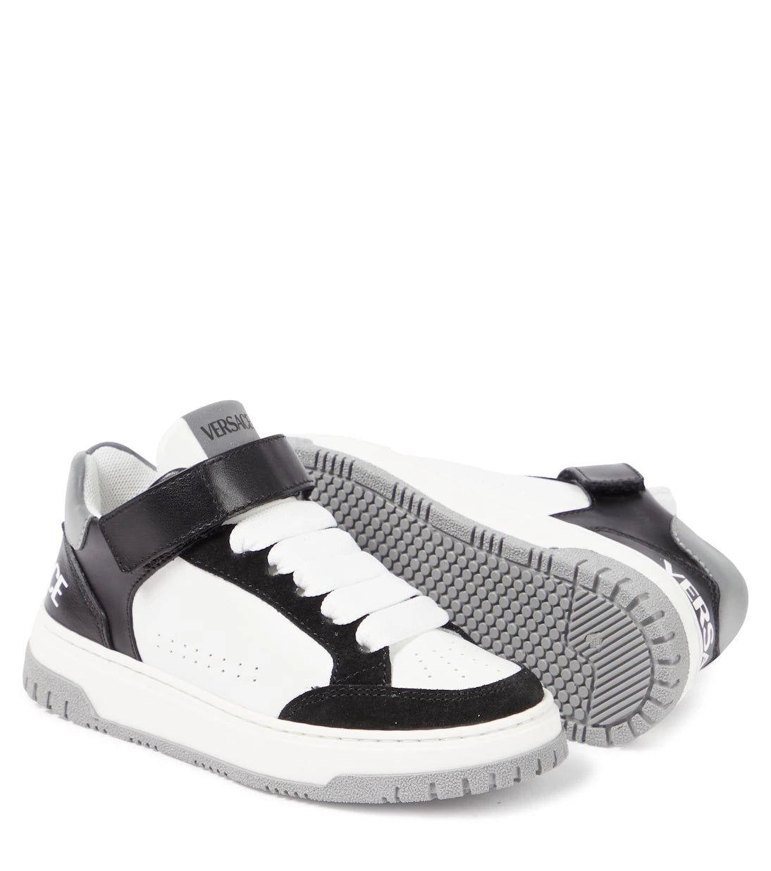 Versace Kids - Logo leather sneakers
