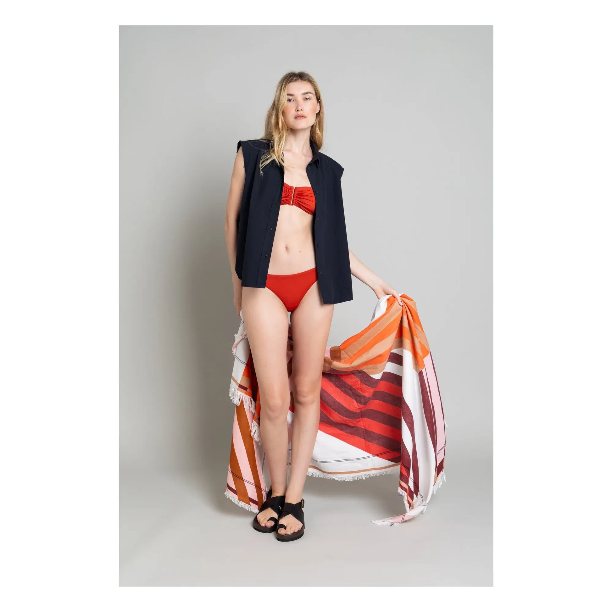 Smallable Woman - Low cut swimsuit Lisa | Brick red