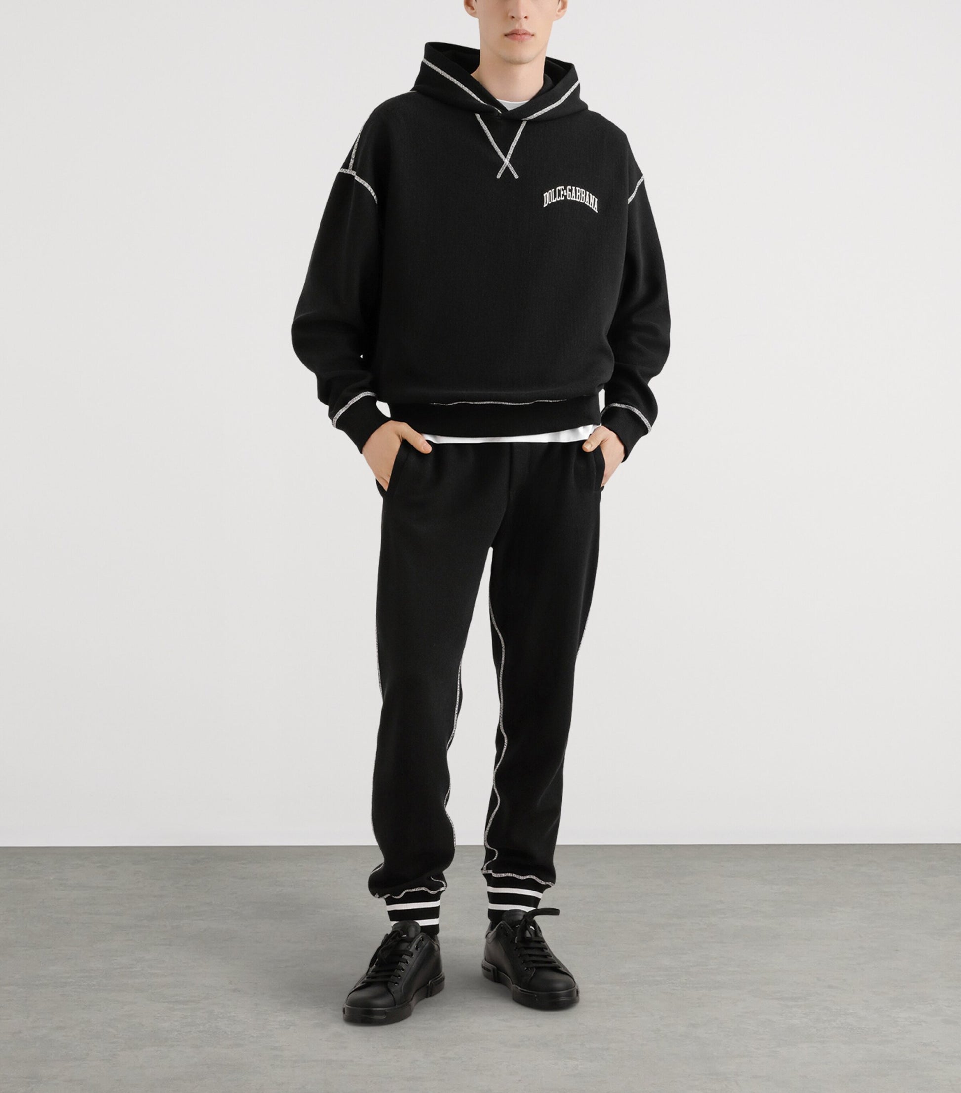 Contrast Stitch Track Pants