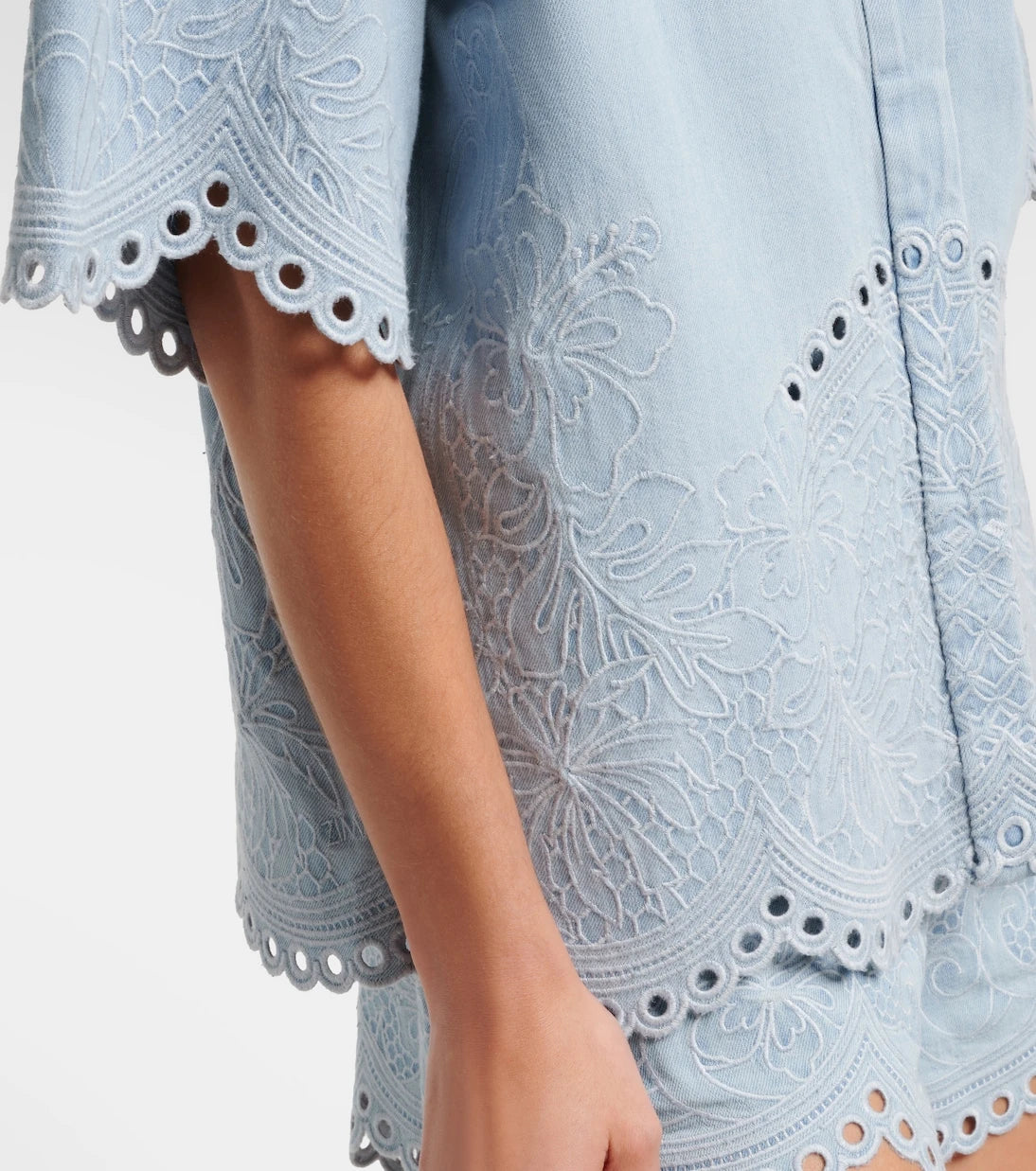 Zimmermann - Daylight broderie anglaise denim shirt